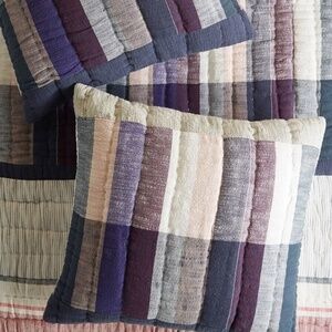 Anthropologie Starling Stripe Woven Euro Sham